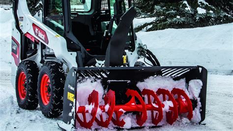 hydraulic skid steer snow blower|snowblower for bobcat skid steer.